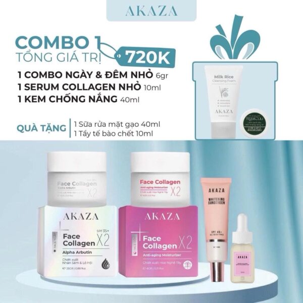 COMBO 1 TOÀN DIỆN (6 MÓN SIZE NHỎ) DƯỠNG TRẮNG DA