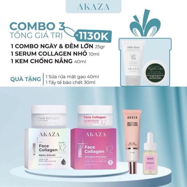 COMBO 3 TOÀN DIỆN( 6 MÓN FACE NHO + SERUM LỚN)