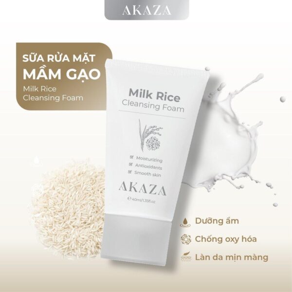 Sữa Rửa Mặt Mầm Gạo - Milk Rice Cleansing Foam (40ml) - Image 3